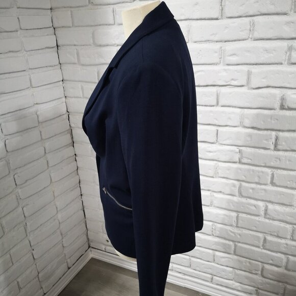 Reitmans Petite Ladies Navy Size 14 Petite Fully Lined Blazer - Picture 4 of 10